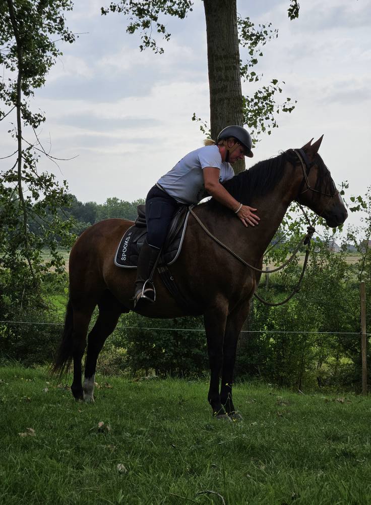Cindy Maniquet pendant un stage Equi-MaM